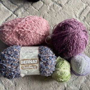 COPY - Lot of bernat soft boucle yarn
